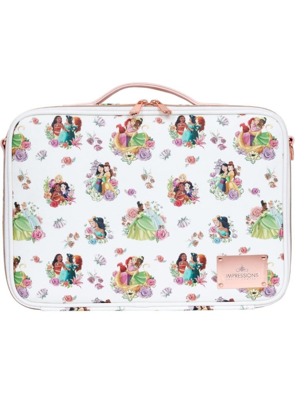 Disney Princess Dream Makeup Organizer Bag - Adjustable Dividers, Travel